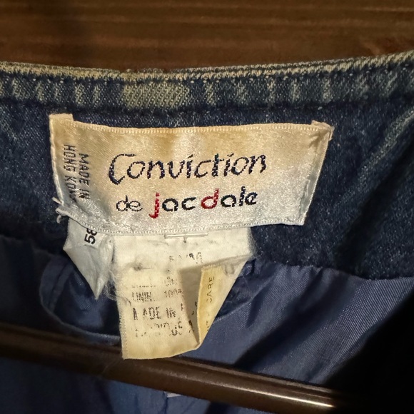 Vintage conviction de jacdale  jeans jacket. Made in Hong Kong - Picture 7 of 9